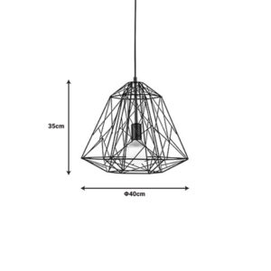 342 000017 1 Ceiling lamp Uamlen Argos The Classic black metal 40x35cm