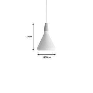 342 000025 1 Ceiling lamp Jedren Argos The Classic white metal D18x27cm