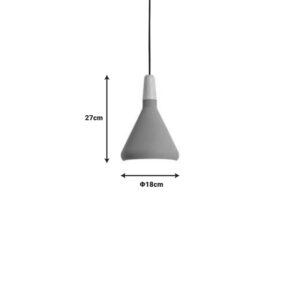 342 000026 1 Ceiling lamp Jedren Argos The Classic grey metal D18x27cm