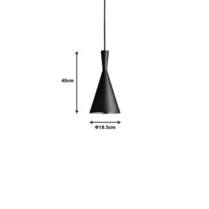 342 000027 1 Ceiling lamp Gafmon Argos The Classic black metal Φ18.5x40cm