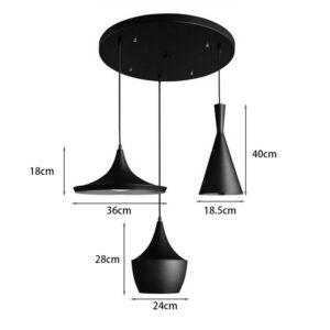 342 000030 1 Ceiling lamp Latren II Argos The Classic black-gold metal 50x50x100cm
