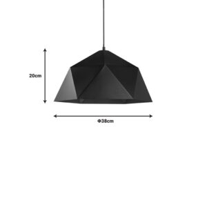 342 000032 1 Ceiling lamp Hazmi Argos The Classic black-gold metal D38x20cm