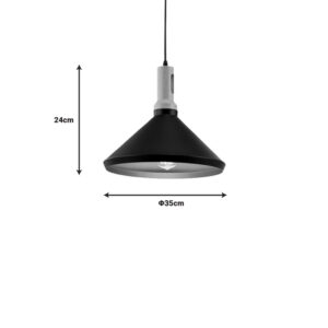 342 000033 1 Ceiling lamp Denvel Argos The Classic black-gold metal D35x24cm