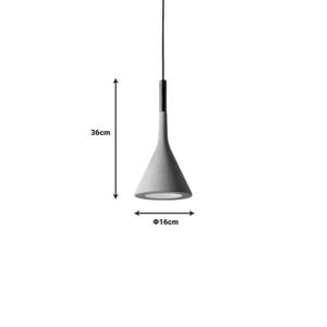342 000040 1 Ceiling lamp Conile Argos The Classic gray metal D16x36cm