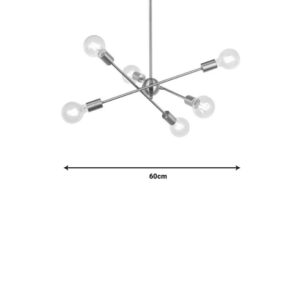 342 000041 1 Multi-light ceiling lamp Gozrile Argos The Classic gold metal D60x80cm