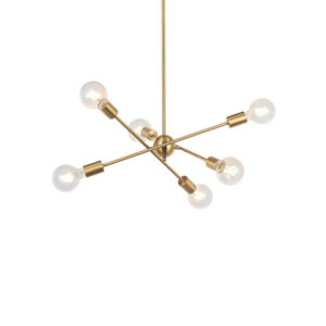 342 000041 Multi-light ceiling lamp Gozrile Argos The Classic gold metal D60x80cm