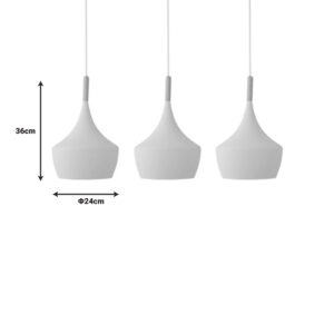 342 000044 1 Three-light ceiling lamp Eracile II Argos The Classic white metal 84x36cm