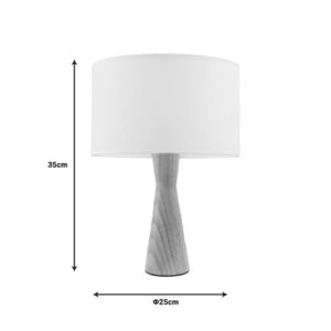 342 000055 1 Table lamp Conte Argos The Classic beige-natural color wood-fabric Φ25x35cm