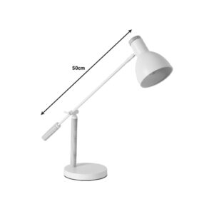 342 000056 1 Table lamp Idante Argos The Classic white metal-wood 50x15x60cm