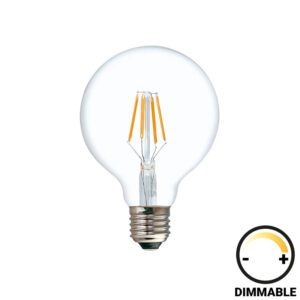 LED lamp G80 Bulb Argos The Classic dimmable 8W E27 clear