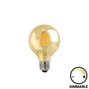 LED lamp G80 Bulb Argos The Classic dimmable 8W E27 amber