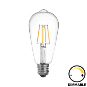 LED lamp ST64 Bulb Argos The Classic dimmable 8W E27 clear