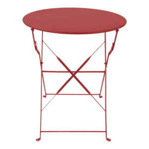 400 000015 3 Bistro dining table Argos The Classic set of 3 pieces, metal, foldable, terracotta color, Φ60x71cm
