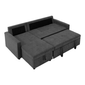 410 000001 3 Corner reversible sofa bed Napora Argos The Classic with storage space anthracite fabric 214x83/138x90cm
