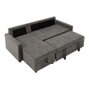 410 000003 3 Corner reversible sofa bed Napora Argos The Classic with storage space grey fabric 214x83/138x90cm