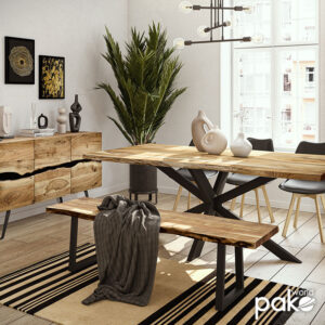 113 000021 1 Cabinet Imena Argos The Classic solid wood 4cm natural-black 148x43.5x86cm