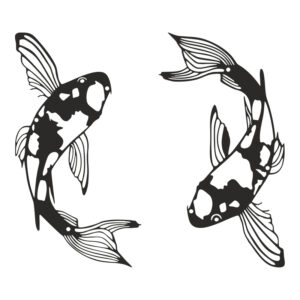 Wall deco Set of 2 pieces Konda Argos The Classic black metal 17x1.5x32cm