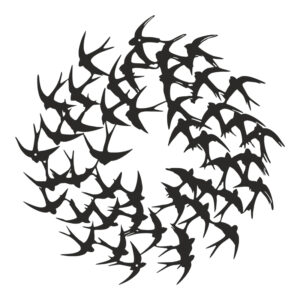 Wall deco Swarm Argos The Classic black metal D50x1.5cm