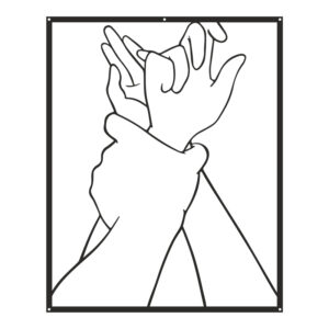 Wall deco Handia Argos The Classic black metal 40x1.5x50cm