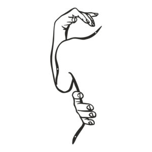 Wall deco Femalo Argos The Classic black metal 20x1.5x50cm