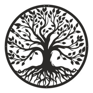 Wall deco Treelife Argos The Classic black metal D80x1.5cm