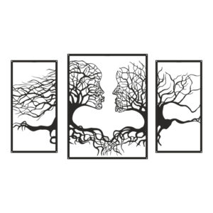 Wall deco Connecto Argos The Classic set of 3 pieces black metal