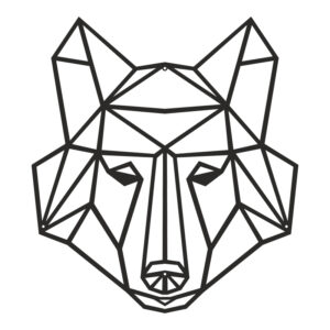 Wall deco Wolfo Argos The Classic black metal 40x1.5x40cm