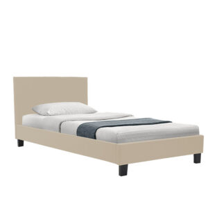 200 001463 1 Bed with mattress Nevil-Dreamer Argos The Classic fabric beige-black legs 90x190cm