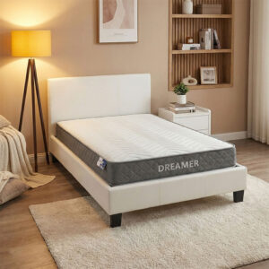 Bed with mattress Nevil-Dreamer Argos The Classic pu white 100x200cm