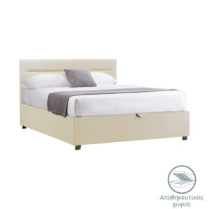 200 001474 1 Bed with mattress and storage space Molito-Dreamer Argos The Classic velvet ecru 120x200cm