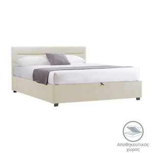 200 001476 1 Bed with mattress and storage space Molito-Dreamer Argos The Classic velvet ecru 150x200cm