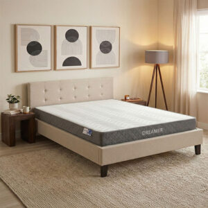 200 001492 Bed with mattress Mago-Dreamer Argos The Classic ecru fabric 160x200cm