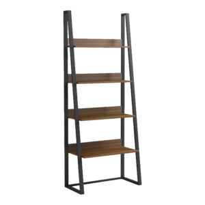 Alfa Argos The Classic walnut bookcase-shelf-black metal 75x36x185cm