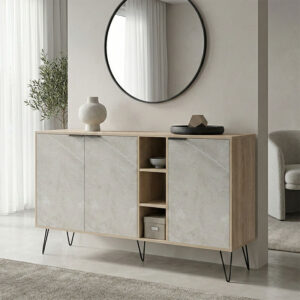 Balain buffet Argos The Classic sonoma-gray beige marble look 142x35.5x83cm