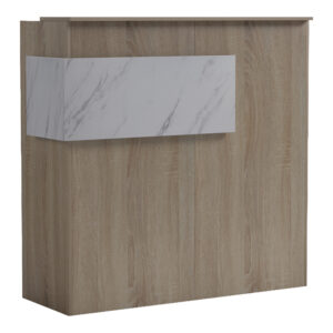 Optima Argos The Classic reception desk with LED sonoma-white marlbew look 110x40x110cm