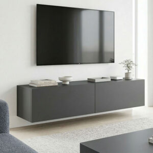 Wall-mounted TV cabinet with led Rival Argos The Classic anthracite 120x35x30cm