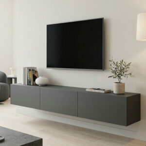 Wall-mounted TV cabinet with led Rival Argos The Classic anthracite 180x35x30cm