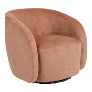 Barrelo Argos The Classic swivel armchair dusty rose fabric 77x72x69cm