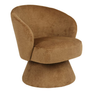 Cioura Argos The Classic swivel armchair brown fabric 70x68x75cm