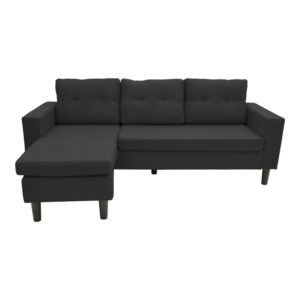 272 000003 2 Reversible corner sofa Maneli Argos The Classic fabric black 196x138/77x82cm