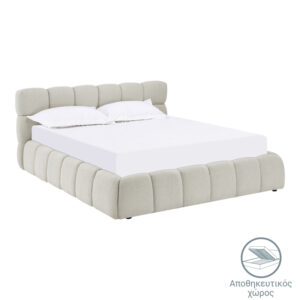 279 000018 Bed Jeby Argos The Classic cream fabric with storage space 160x200cm