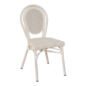 Stackable chair Nacia Argos The Classic aluminum-textilene white 45x59x85cm