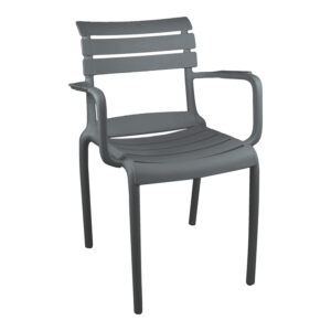 Stackable armchair Almea Argos The Classic pp anthracite 58x56x82cm