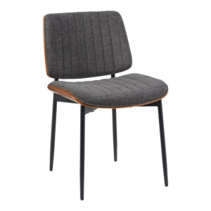 Chair Kathy Argos The Classic walnut wood with grey fabric 51x58x81cm