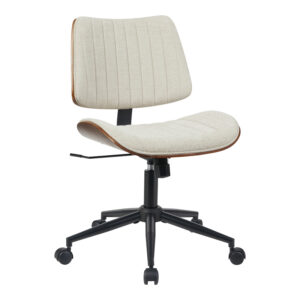 Work desk chair Amani Argos The Classic walnut wood with beige fabric 52x54x90.5cm