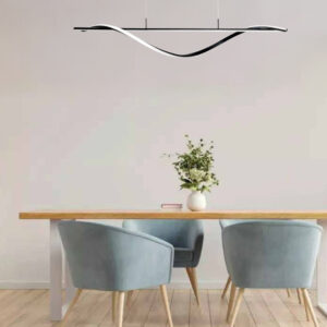 342 000131 1 Infinity Argos The Classic led metal ceiling light in black shade 120x12x150cm