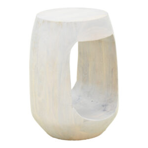 Side table Lenora Argos The Classic solid mango wood white D33x45cm