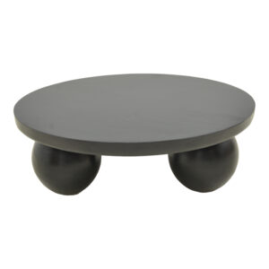 Coffee table Fedena Argos The Classic solid mango wood black D90x30cm