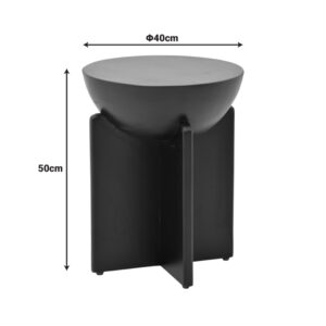 372 000050 3 Side table Jenby Argos The Classic solid mango wood black D40x50cm