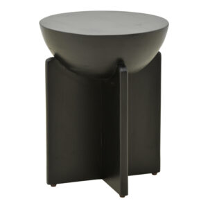 372 000050 Side table Jenby Argos The Classic solid mango wood black D40x50cm
